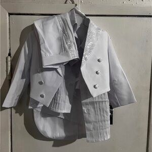 Elegant White Tuxedo Set